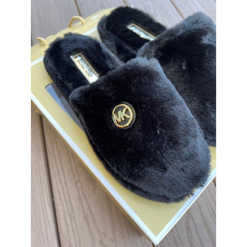Michael Kors sherpa slides alexis closed toe